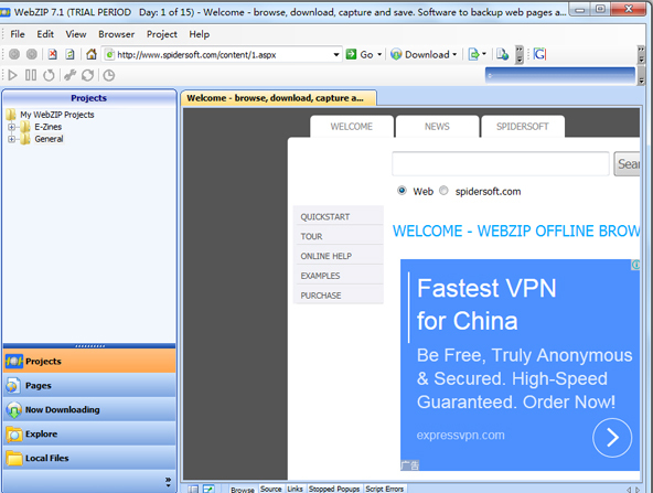 WebZIP(离线浏览器)