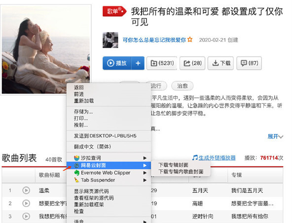网易云封面插件